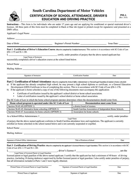 What Is The Pdla Form For Student Drivers Fill Out And Sign Online Dochub