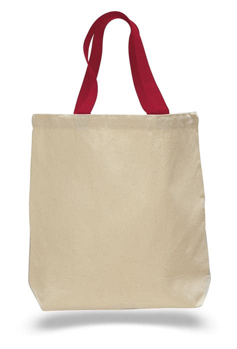 Canvas Tote Bag Wcolor Handles Art Craft Blank Tote