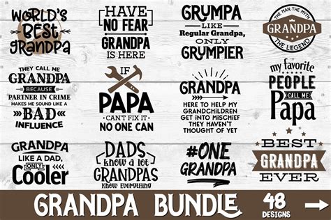 Grandpa Bundle Fathers Day Svg Papa Svg Gramps Pawpaw Grandpa
