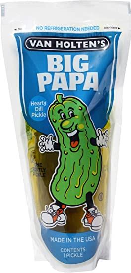 Van Holtens Jumbo Pickle In A Pouch Big Papa Hearty Dill Flavour