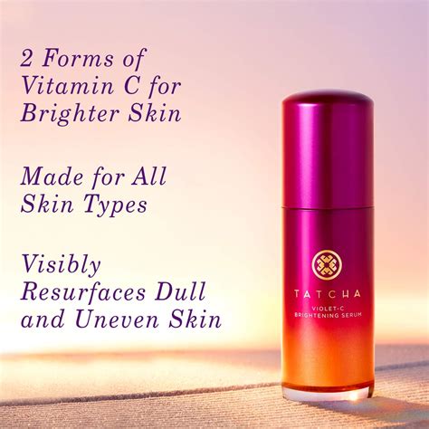 Wholesale Tatcha Violet C Brightening Serum Skin Smoothing Serum With Vitamin C For Acne Scars