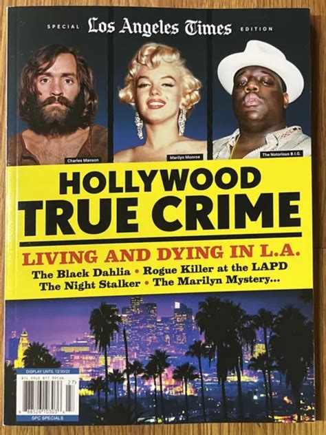 Los Angeles Times Magazine Hollywood True Crime Living And Dying In La 2022 777 Picclick