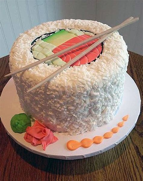 Unique Sushi Cake Funny Birthday Cakes Beautiful Birthday Cakes