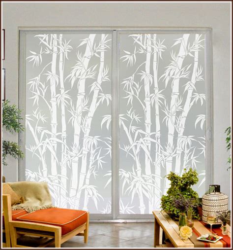 Big Bamboo Etched Glass Privacy Film Wallpaper For Windows