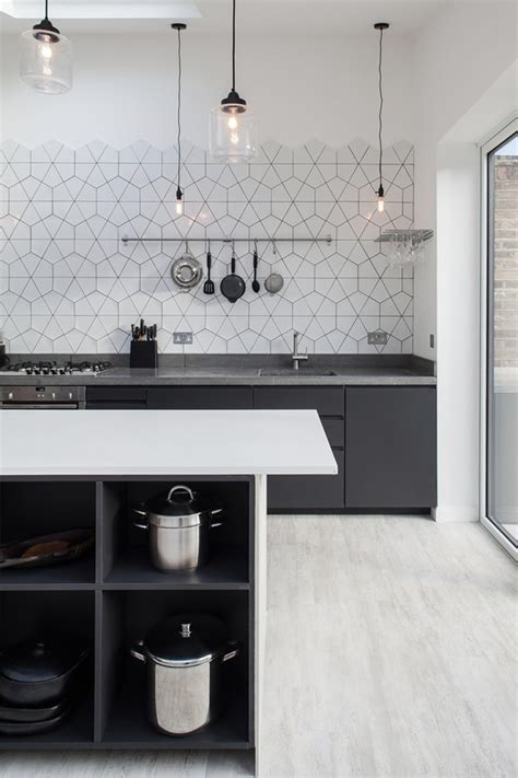Discover inspiration for your kitchen remodel or upgrade with ideas for storage, organization, layout and decor. 13 Sleek White Modern Kitchen Backsplash Ideas | Hunker