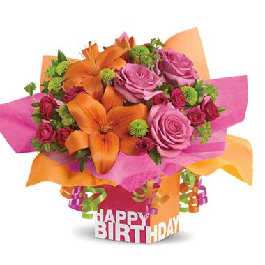 Nashville florist and home décor is committed to creating beautiful flower arrangements and floral gifts for any occasion. Teleflora Rosy Birthday Present Flowers Bouquet
