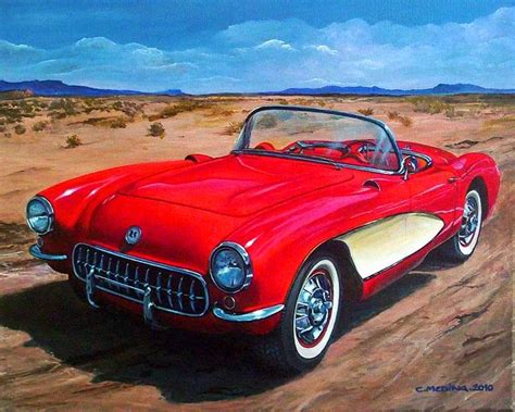 Pintura Moderna y Fotografía Artística Autos antiguos pintados al oleo