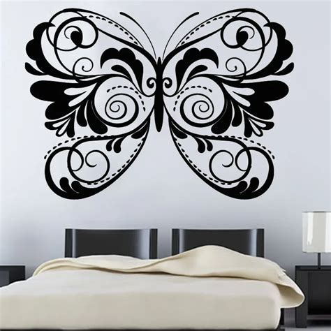 Vinyl Art Wall Decal Removable Home Decor Large Butterflies Wall Stickers For Bedroom Headboard