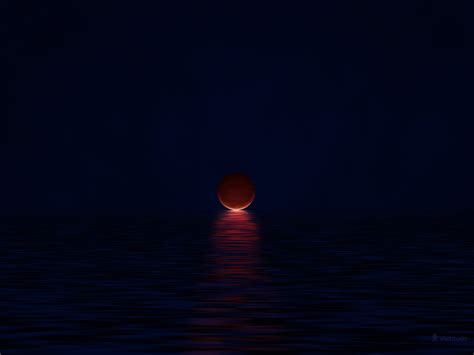 Red Blood Moon Minimalism Pixel Art Vladstudio Hd Wallpaper