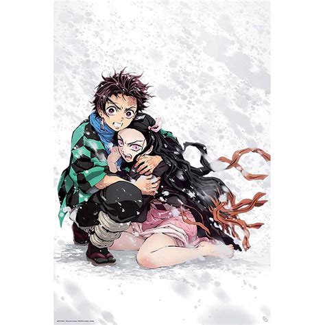 Demon Slayer Tanjiro And Nezuko Snow 61 X 915cm Maxi Poster Diy At Bandq