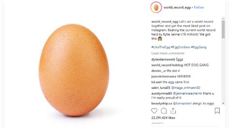 Egg Photo Tops Kylie Jenner For Most Liked Instagram Post Of All Time