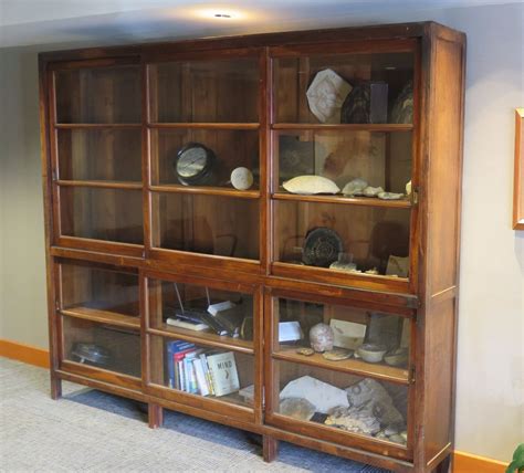 Furniture Large Antique Display Cabinet W Sliding Glass Doors 105 X 15 X 87 Oahu Auctions