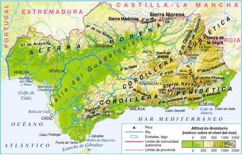 La Clase De Javi Mapas Físico Y Político De Andalucía
