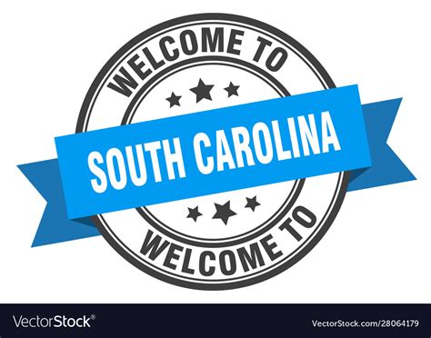 South Carolina Stamp Welcome Royalty Free Vector Image