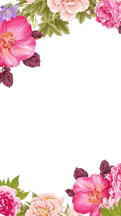 Mo Flowers Flowers Decorative Borders H5 Background Free Download