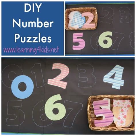 Teaching your child about numbers doesn't have to cost you a bomb. DIY Number Puzzles | Learning 4 Kids