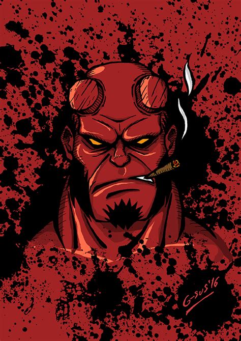 G Sus Art Hellboy Art Print Posterspy