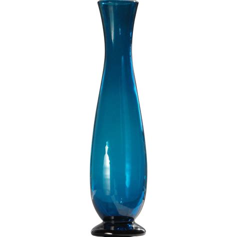 1957 American Mid Century Blenko Teal Blue Tall Glass Vase Plasticvasesideas Tall Glass Vase