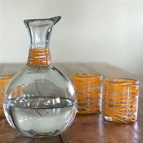 Handblown Recycled Glass Carafe Verve Culture Shop Earthhero