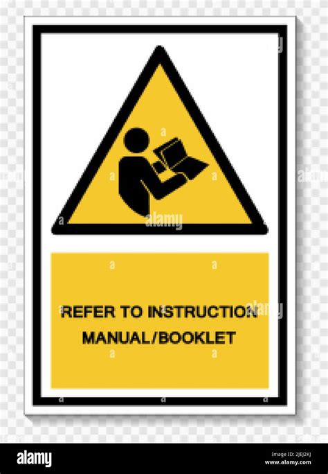 Refer Instruction Manual Booklet Symbol Sign Isolate On Transparent