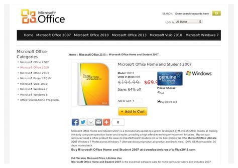 Microsoft Office Home And Student 2007