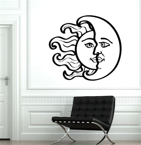 Wall Vinyl Sun Moon Magic Decal For Bedroom Mural Vinyl Decal Etsy