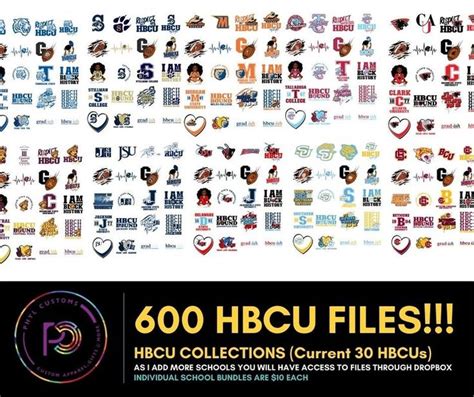 Hbcu Svg Collections Mega Bundle Etsy Digital Digital Artwork Hbcu