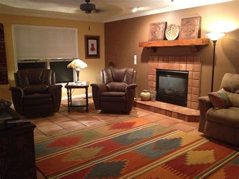 African themed living room decorating ideas unique home decor west. 16x16 Saltillo Mexican Terracotta tile lving room floor ...