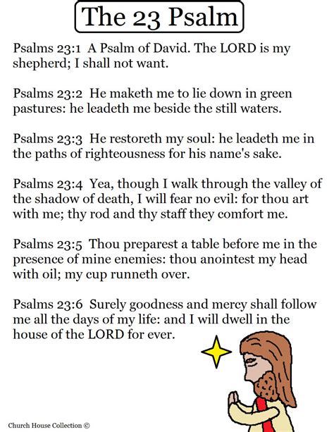 23 Psalm Kjv Printable 3 He Restoreth My Soul