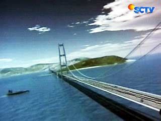 Bentang yang berupa cable stayed semacam golden gate saja panjangnya 8 km (golden. teknotrek: Jembatan Terpanjang di Indonesia, Kini & Yang ...