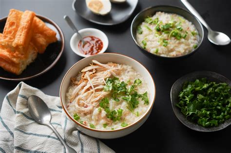 Cháo Gà Vietnamese Chicken Rice Porridge Congee Hungry Huy