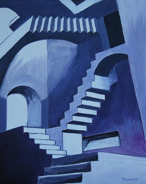 My Funky Stairs By Tommy Midyette Escher Art Illusion Paintings