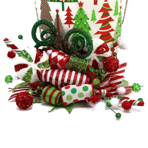 Candy Christmas Tree Toppercandy Cane Tree Toppergreen Red And White
