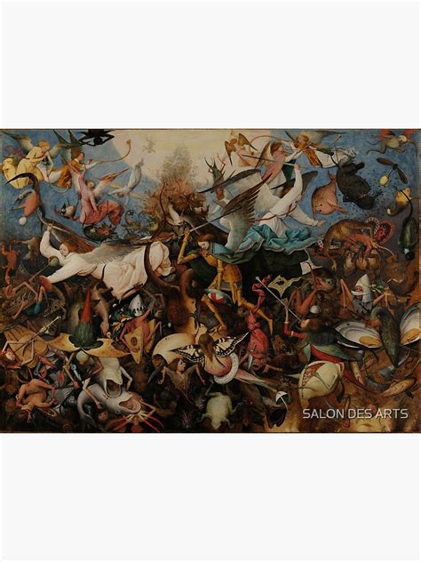 póster la caída de los ángeles rebeldes 1562 pieter brueghel el viejo de psychesansamour
