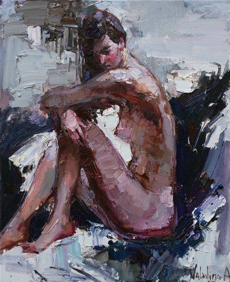 Nude Woman Original Oil Painting By Anastasiya Valiulina