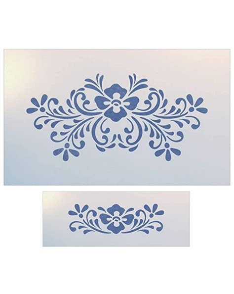 Rosemaling Pattern 25 And 26 Set Of 2 Stencils 90 X 50 The Artful