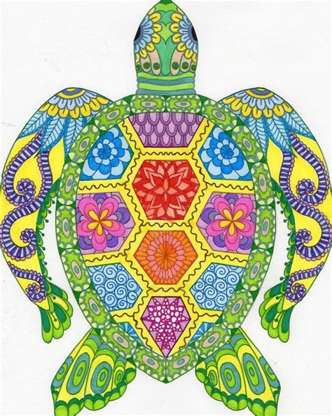 Turtle Zentangle Coloring Turtle Art Coloring Book Art Butterfly