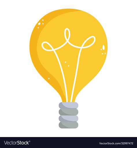 Light Bulb Electricity Power Energy Cartoon Vector Image