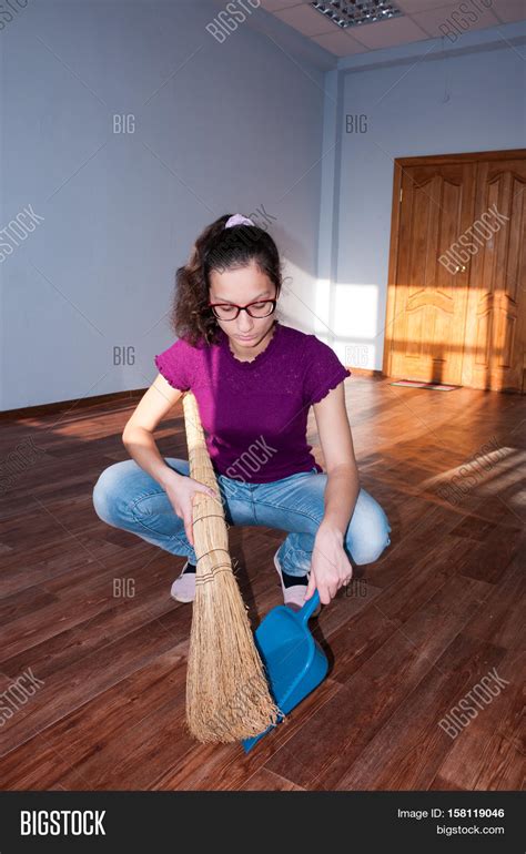 girl glasses sweeping image and photo free trial bigstock