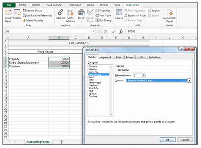 Format Accounting Excel Number Apply Cells Selected