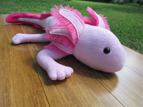 Fleece Menagerie Axolotl Sold Axolotl Handmade