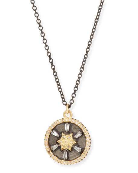 Armenta Old World 18k Goldsilver Star Pendant Necklace W Diamonds