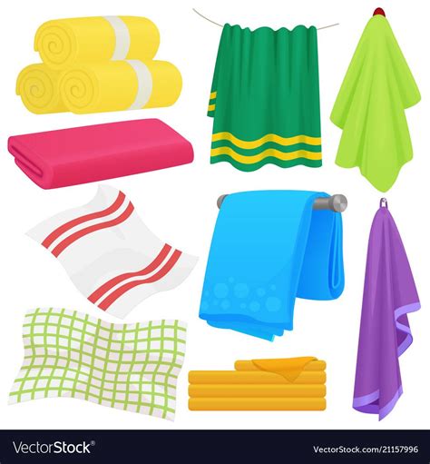 Cartoon Funny Towels Cloth Cotton Towel Royalty Free Vector Funny Towels Image Clothes
