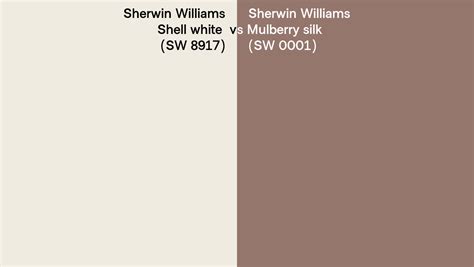 Sherwin Williams Shell White Vs Mulberry Silk Side By Side Comparison