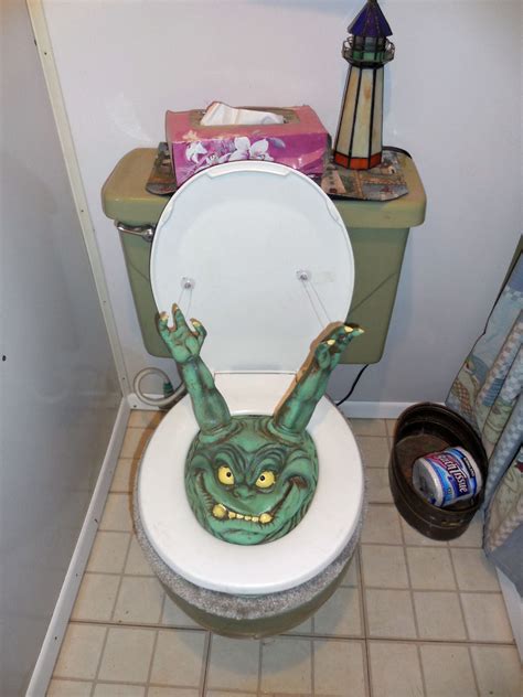 Toilet Monster Bathroom Gagwith Small Defect Read Entire Description