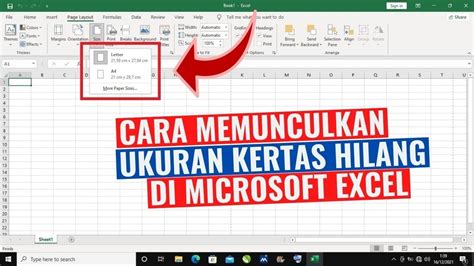 Cara Memunculkan Ukuran Kertas Yang Hilang Di Microsoft Excel Youtube