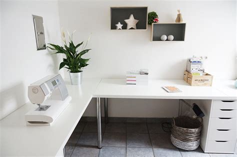 Do you think it's a good idea to have 3 legs spread out along the back? Minimalist Corner Desk Setup Ikea Linnmon Desk Top with ...