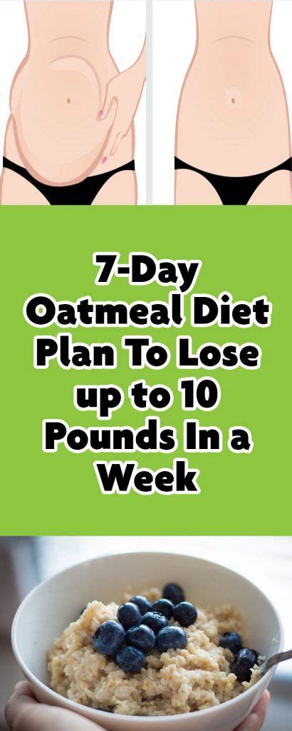 7 Day Oatmeal Diet Plan To Lose Up To 10 Pounds In A Week Oatmeal
