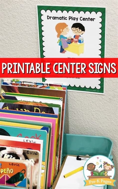 Editable Center Signs For Preschool Pre K And Kindergarten Center