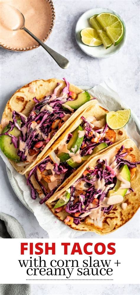 Best cod fish tacos is seasoned white fish layered with corn cabbage slaw and a creamy sauce how do you make cod fish tacos? Cod Fish Tacos - Kim's Cravings